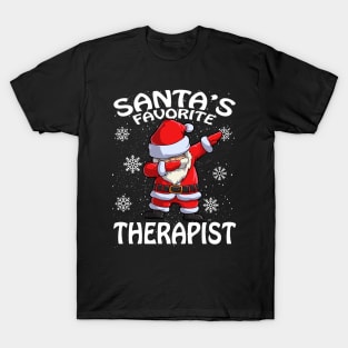 Santas Favorite Therapist Christmas T-Shirt